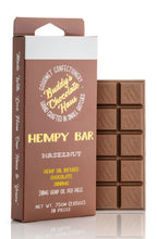 Load image into Gallery viewer, hazelnut chocolate bar infused with CBD derived from hemp
