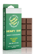 Load image into Gallery viewer, mint milk chocolate bar infused with CBD derived from hemp
