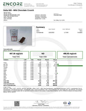 Load image into Gallery viewer, Milk Chocolate Crunch Bar - 500mg Delta 8 (D8)