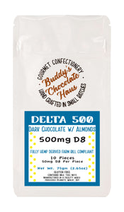 Dark Chocolate w/ Almonds Bar - 500mg Delta 8 (D8)