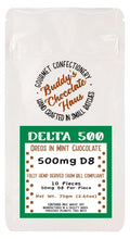 Load image into Gallery viewer, mint cookies and cream chocolate infused with delta 8 (D8) derived from hemp