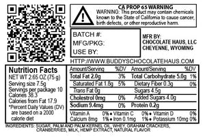 Cranberry Joy Bar - 500mg Delta 8 (D8)
