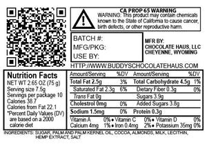 Dark Chocolate w/ Almonds Bar - 500mg Delta 8 (D8)