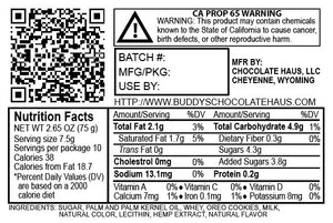 Mint Cookies and Cream Bar - 100mg Delta 9 THC and 100mg CBD