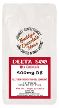 Load image into Gallery viewer, milk chocolate bar infused with delta 8 (D8) derived from hemp